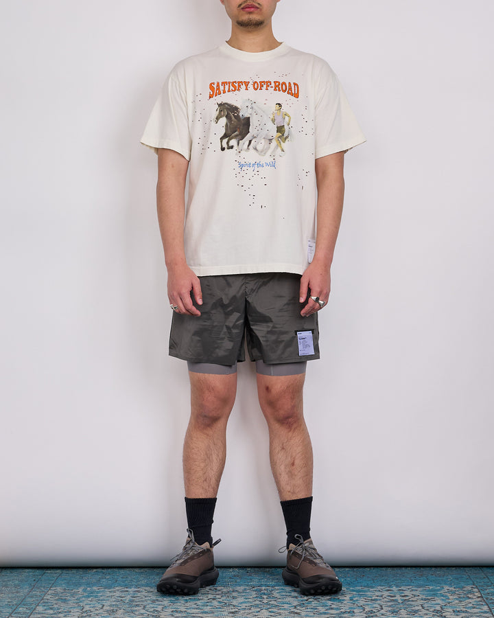 SATISFY MothTech Spirit Graphic T-Shirt Off White