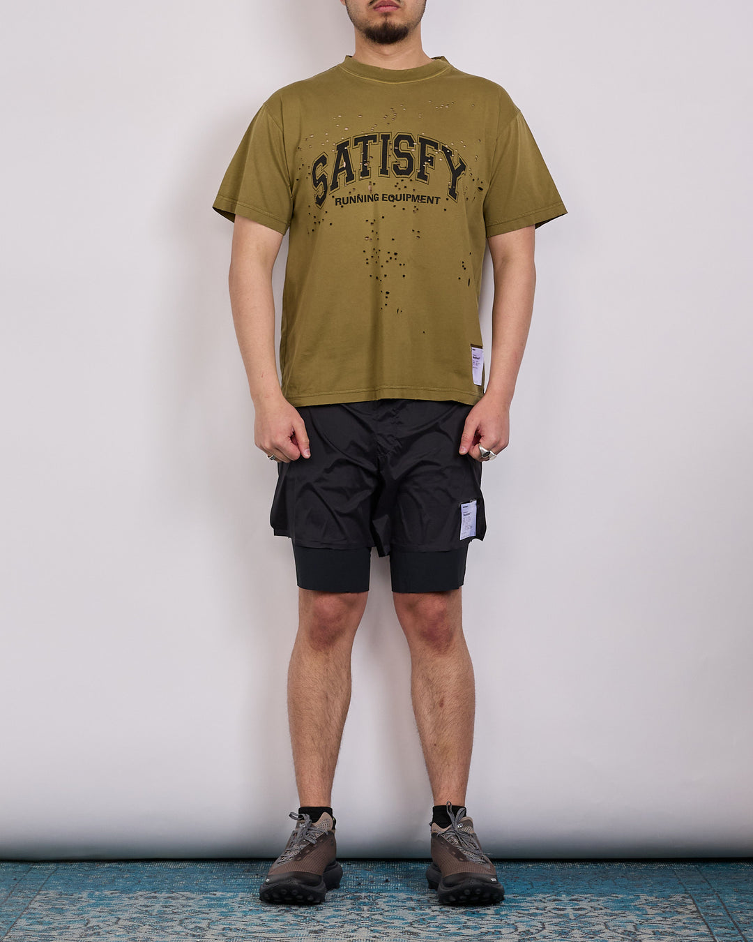 SATISFY MothTech T-Shirt Arch Sun Bleached Military Olive