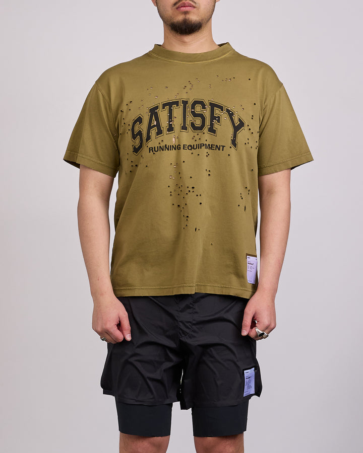 SATISFY MothTech T-Shirt Arch Sun Bleached Military Olive