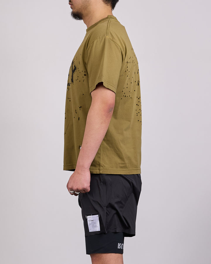 SATISFY MothTech T-Shirt Arch Sun Bleached Military Olive