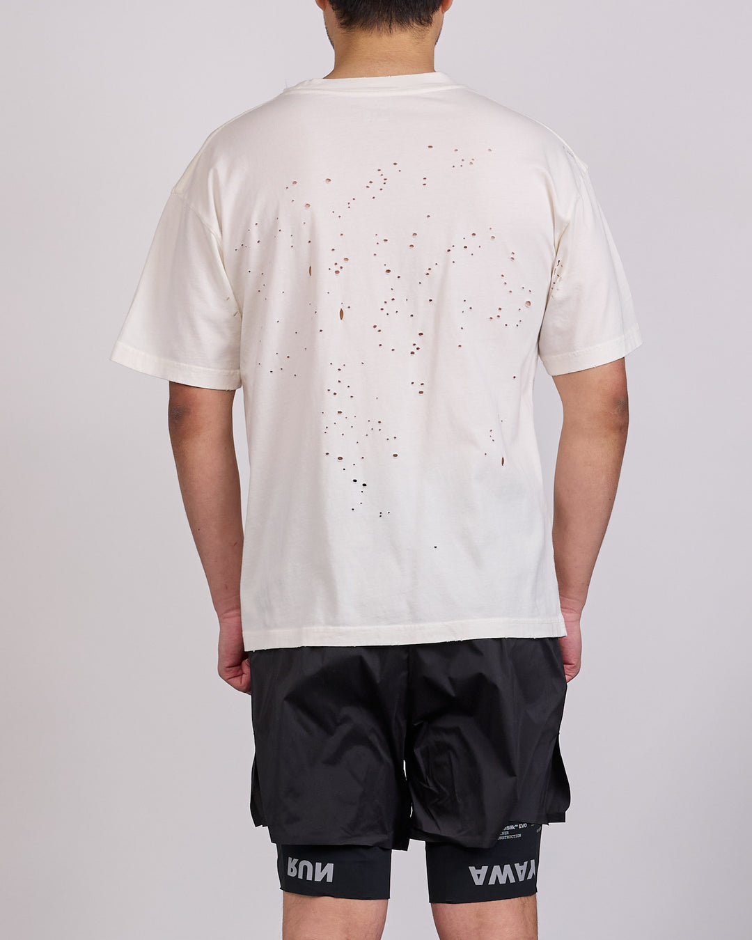 SATISFY MothTech T-Shirt Small Logo Off-White