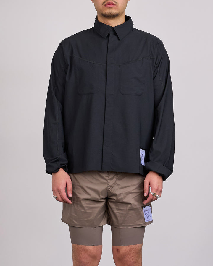 SATISFY PeaceShell River Snap Long Sleeve Shirt Black