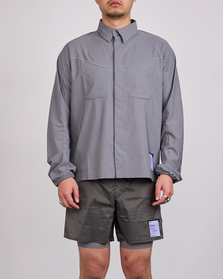 SATISFY PeaceShell River Snap Long Sleeve Shirt Lava Stone