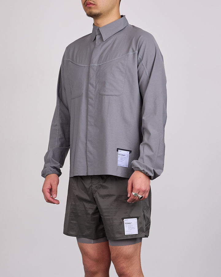 SATISFY PeaceShell River Snap Long Sleeve Shirt Lava Stone