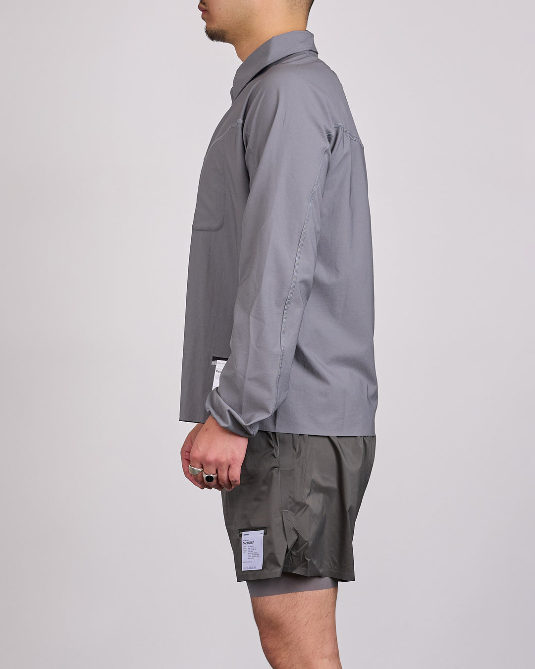 SATISFY PeaceShell River Snap Long Sleeve Shirt Lava Stone