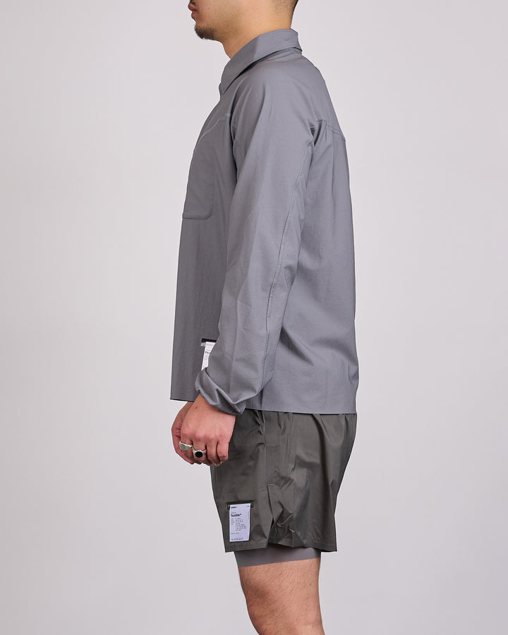 SATISFY PeaceShell River Snap Long Sleeve Shirt Lava Stone