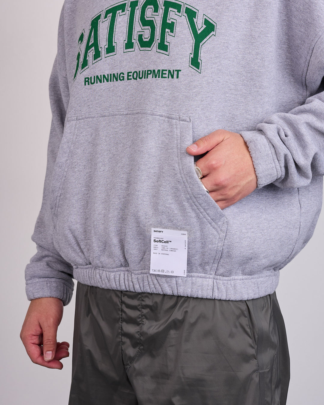 SATISFY SoftCell Arch Logo Hoodie Heather Grey