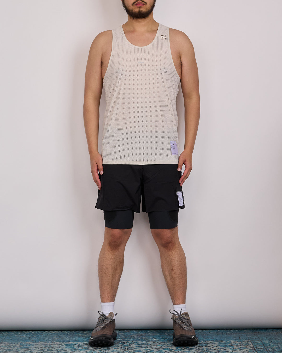 SATISFY Space-O Singlet Tank Top Chalk