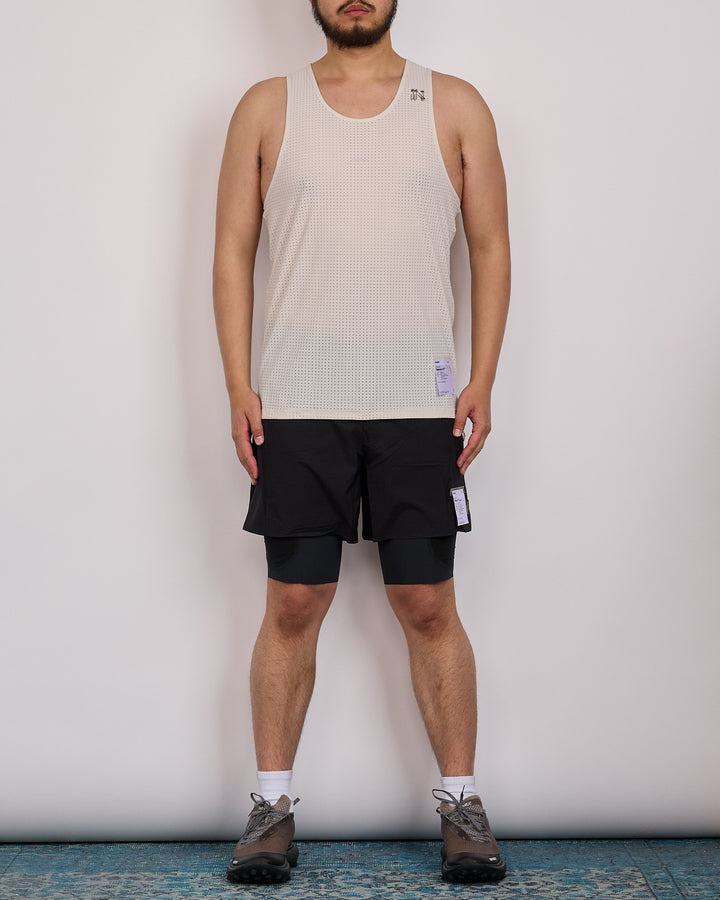 SATISFY Space-O Singlet Tank Top Chalk