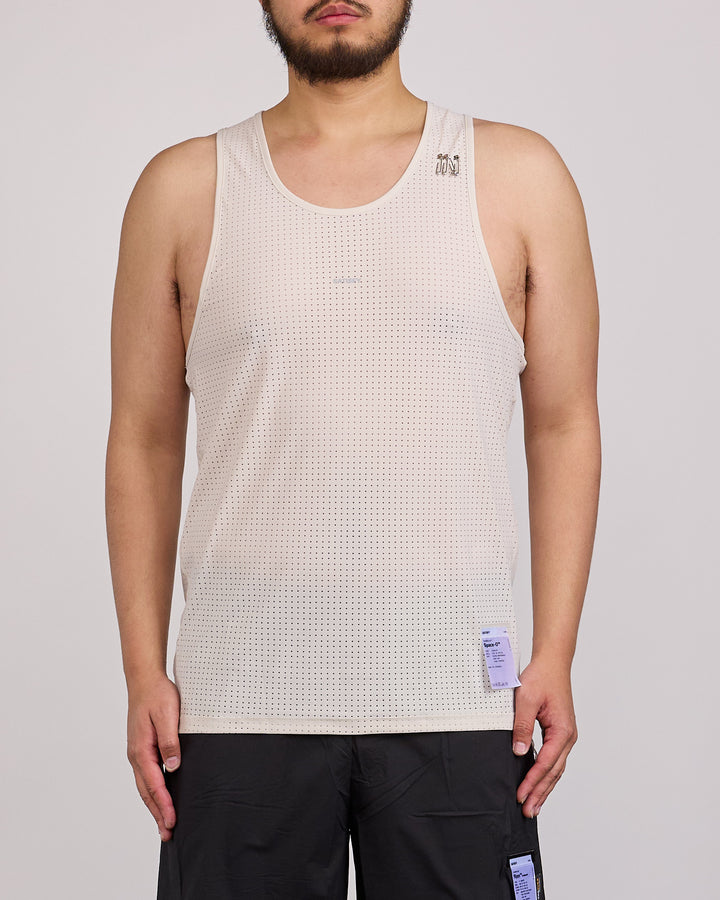 SATISFY Space-O Singlet Tank Top Chalk