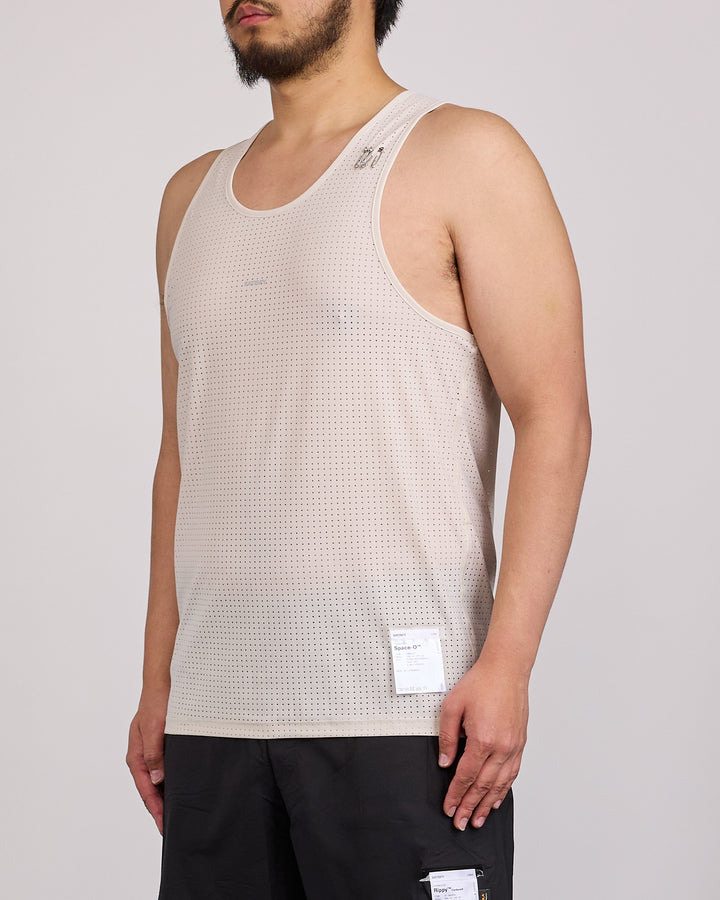 SATISFY Space-O Singlet Tank Top Chalk