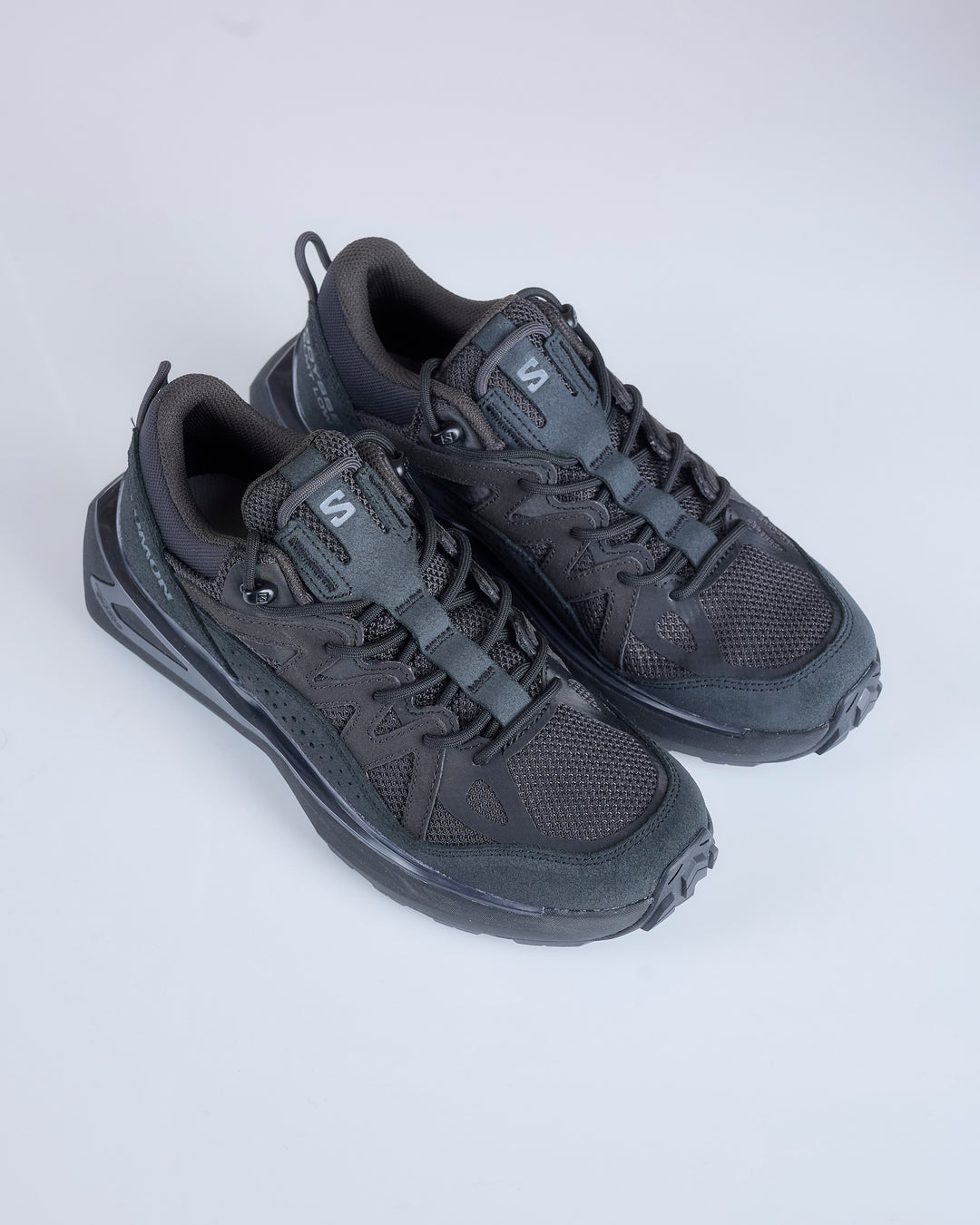 Salomon - Odyssey Advanced Suede and Mesh Hiking Shoes - Black Salomon