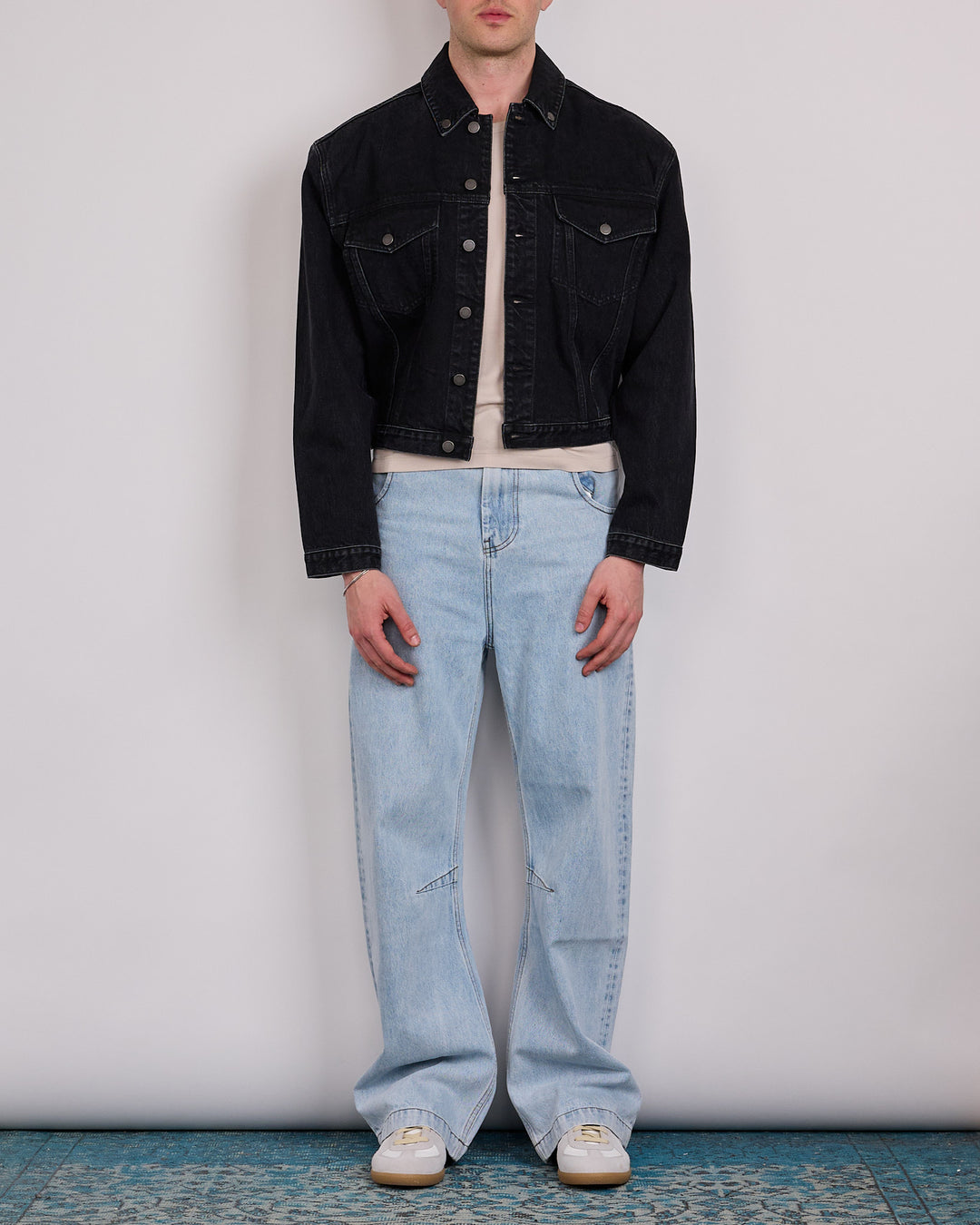 Entire Studios Main Shrunken Denim Jacket Magnetite
