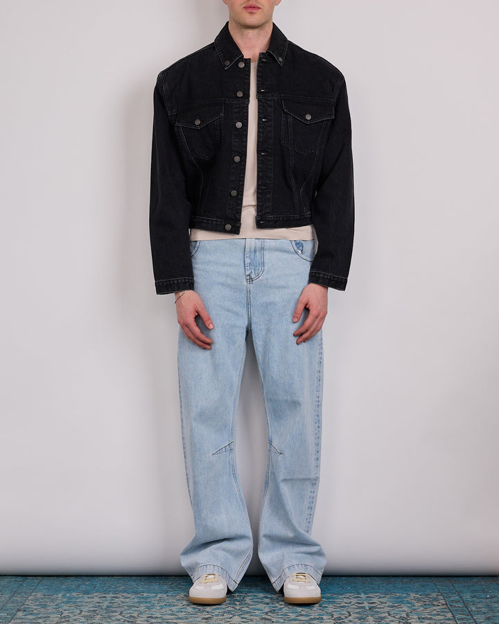 Entire Studios Main Shrunken Denim Jacket Magnetite
