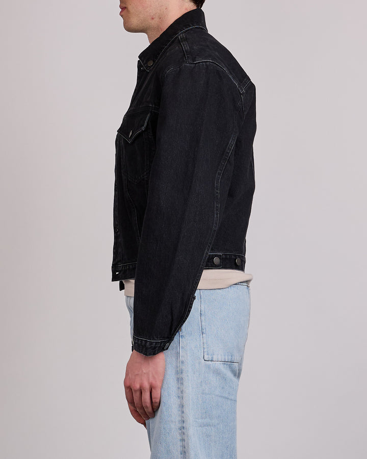 Entire Studios Main Shrunken Denim Jacket Magnetite