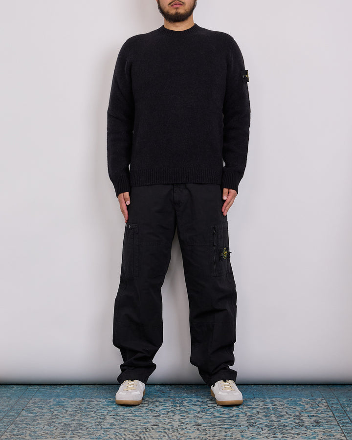 Stone Island Baby Alpaca Contrast Detail Sweater Black
