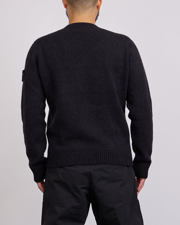 Stone Island Baby Alpaca Contrast Detail Sweater Black