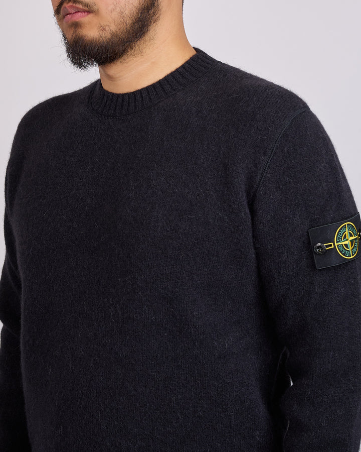 Stone Island Baby Alpaca Contrast Detail Sweater Black