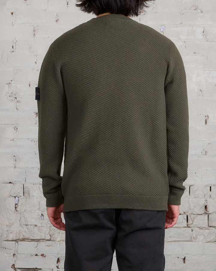 Stone Island Badge Knit Sweater Musk