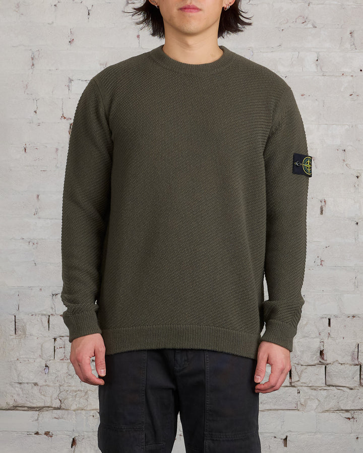 Stone Island Badge Knit Sweater Musk