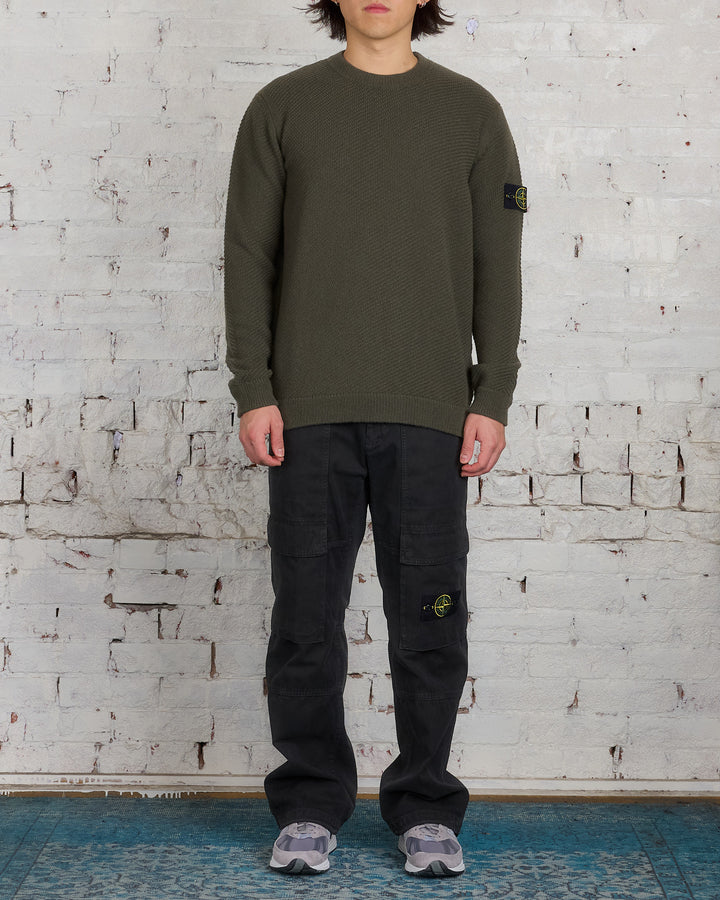 Stone Island Badge Knit Sweater Musk