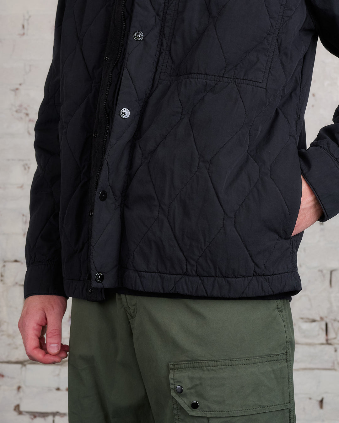 Stone Island Brushed Tela Jacket Black