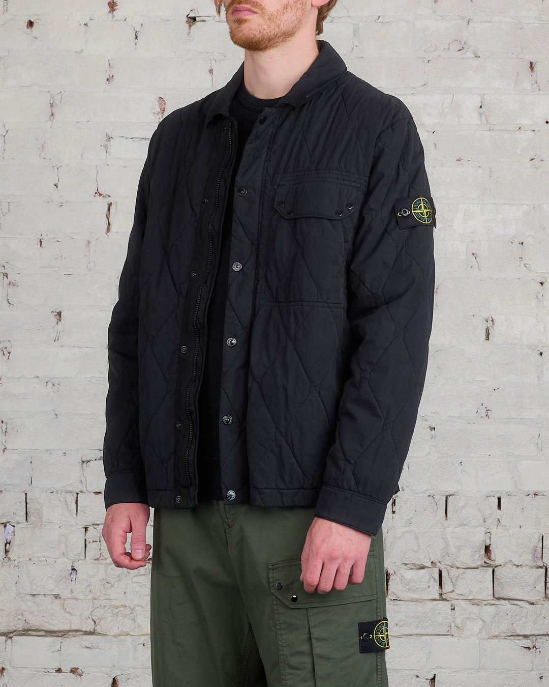 Stone Island Brushed Tela Jacket Black