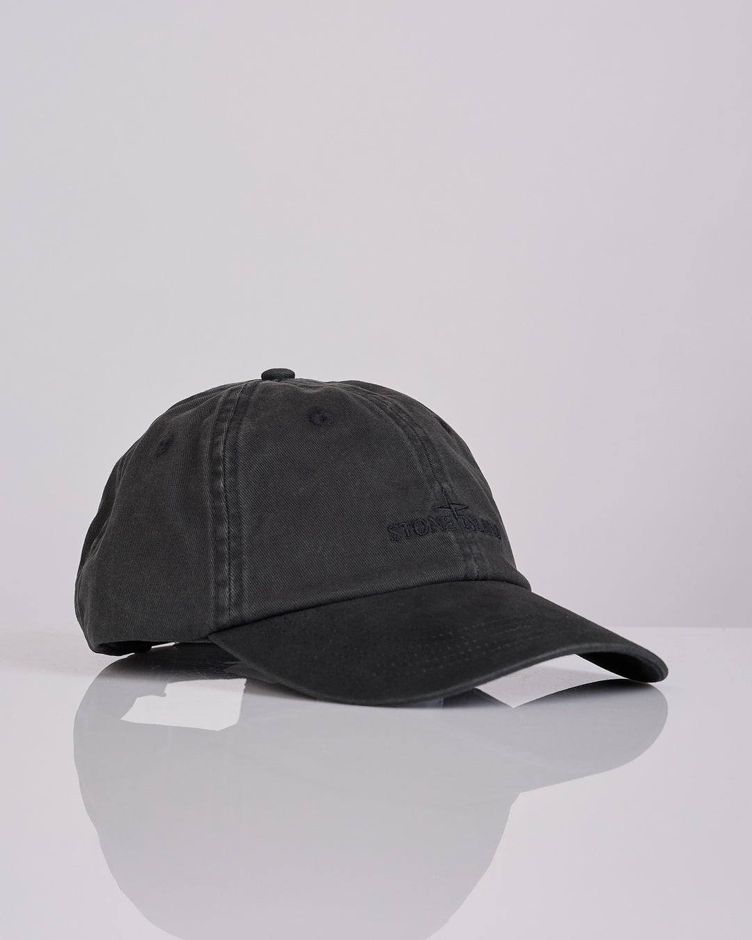 Stone Island Brushed Washed Gabardine Cap Black