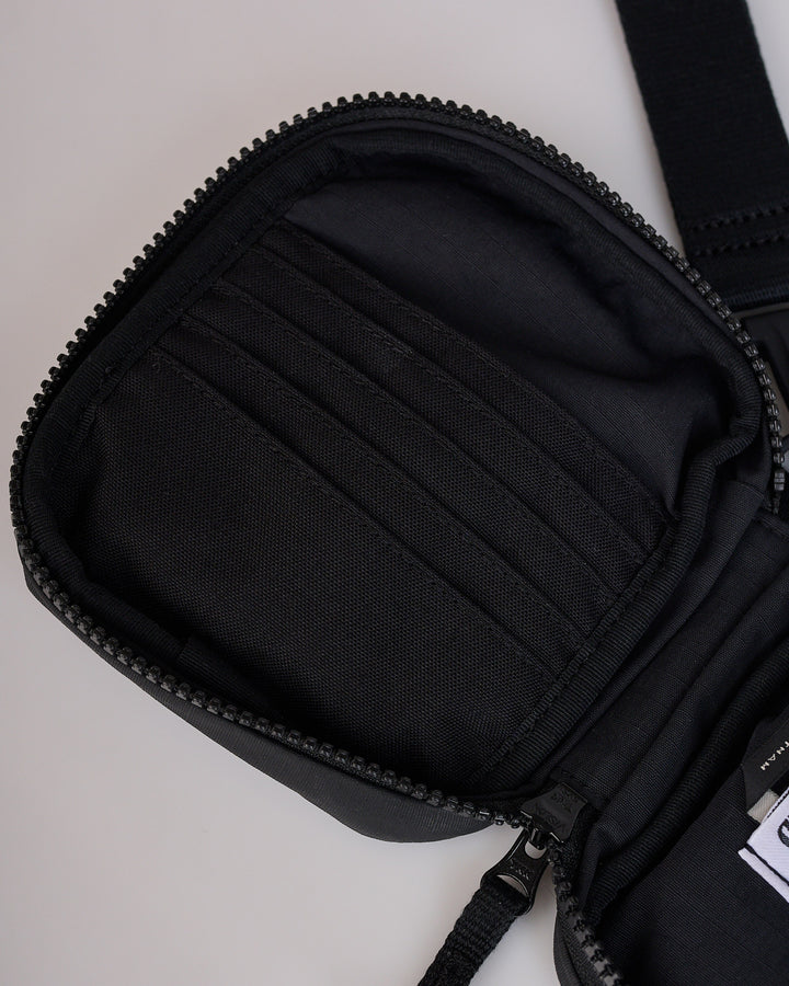 Stone Island Coated Cotton Zip Pouch Black