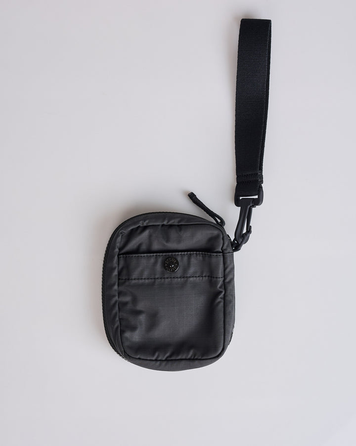 Stone Island Coated Cotton Zip Pouch Black