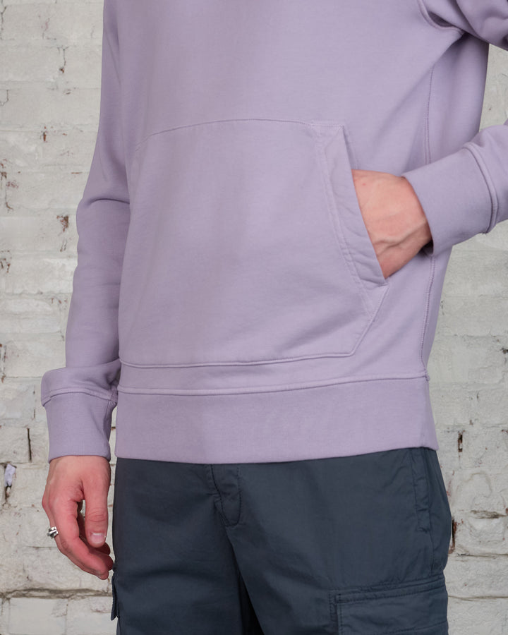 Stone Island Cotton Felpa Hooded Sweatshirt Lavender