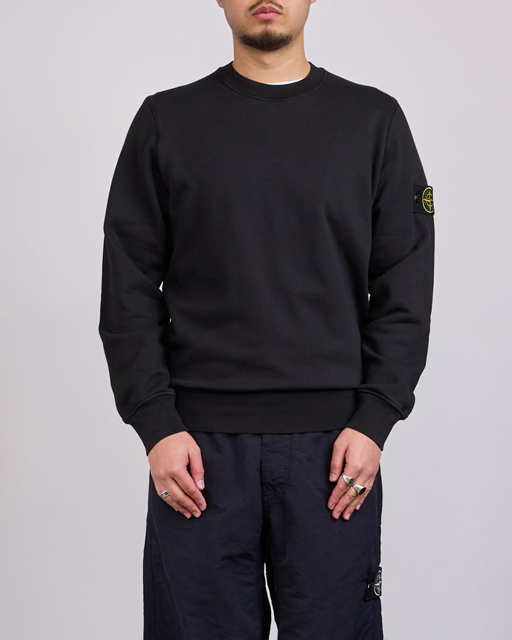 Stone Island Cotton Organic Fleece Crewneck Black