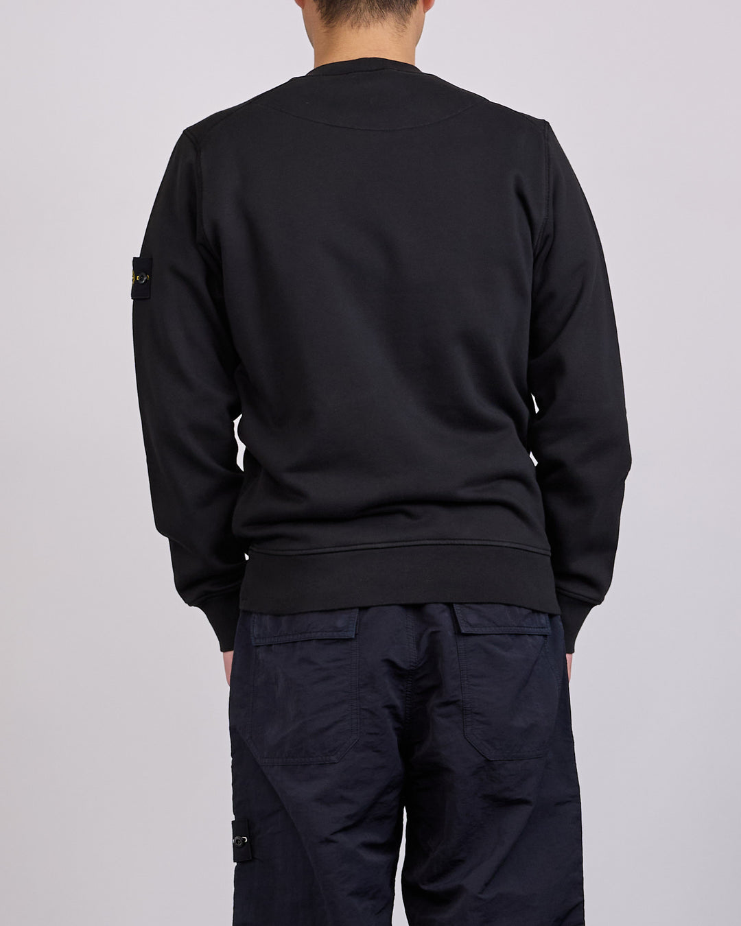Stone Island Cotton Organic Fleece Crewneck Black