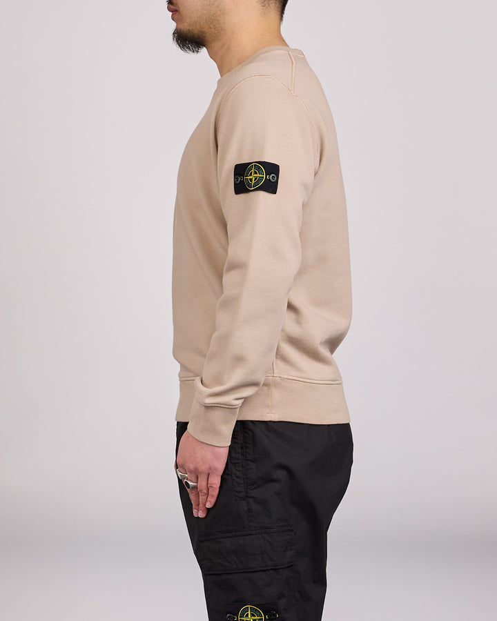 Stone Island Cotton Organic Fleece Crewneck Desert