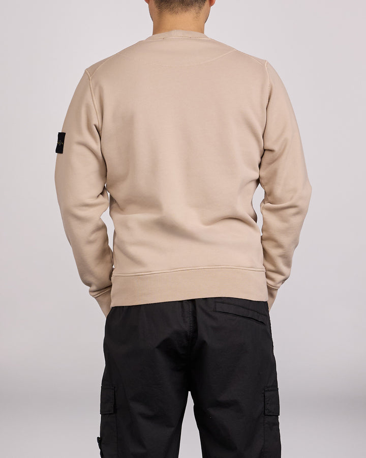 Stone Island Cotton Organic Fleece Crewneck Desert