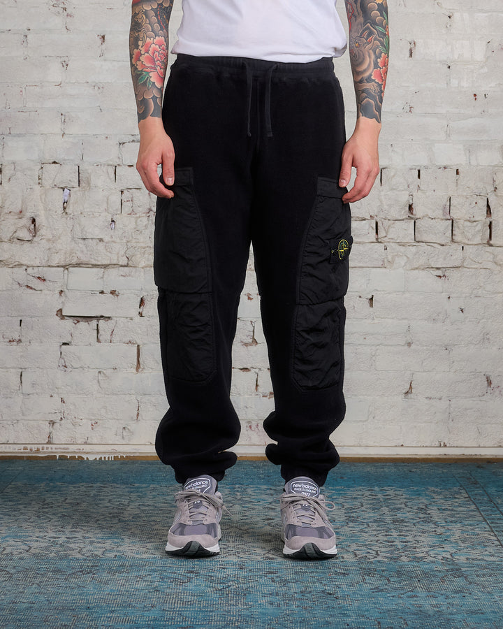 Stone Island Cotton Pile Cargo Pant Black