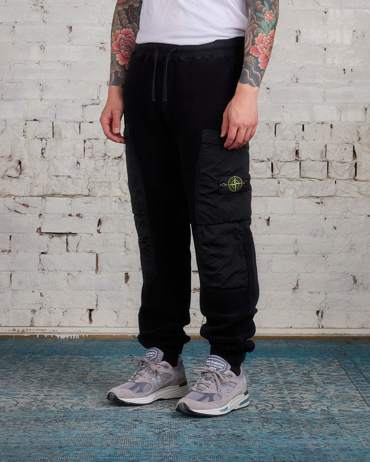 Stone Island Cotton Pile Cargo Pant Black