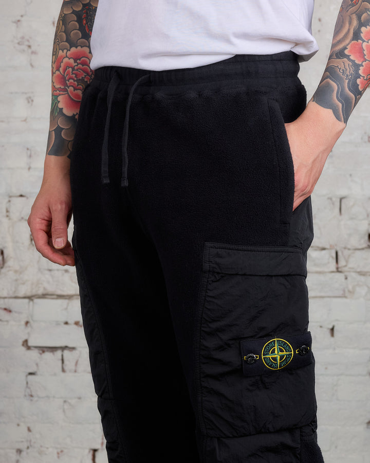 Stone Island Cotton Pile Cargo Pant Black