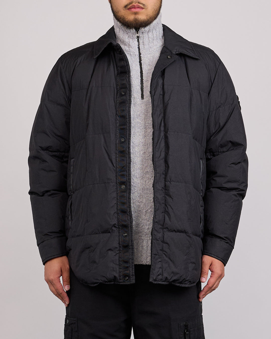 Stone Island Crinkle Reps NY Insulated Jacket Black