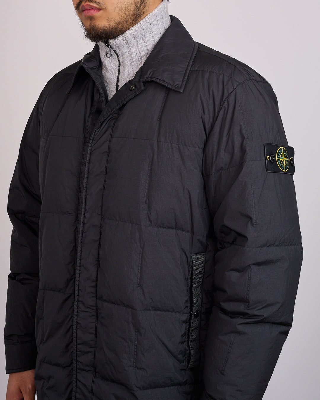 Stone Island Crinkle Reps NY Insulated Jacket Black