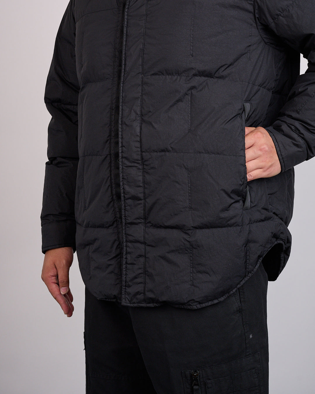 Stone Island Crinkle Reps NY Insulated Jacket Black