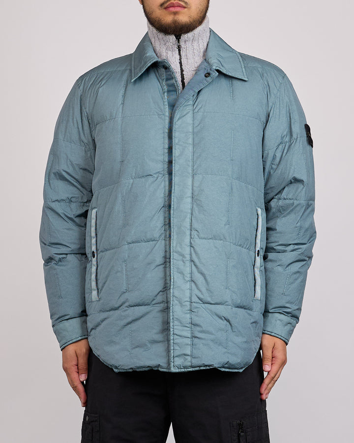 Stone Island Crinkle Reps NY Insulated Jacket Blue Acciaio
