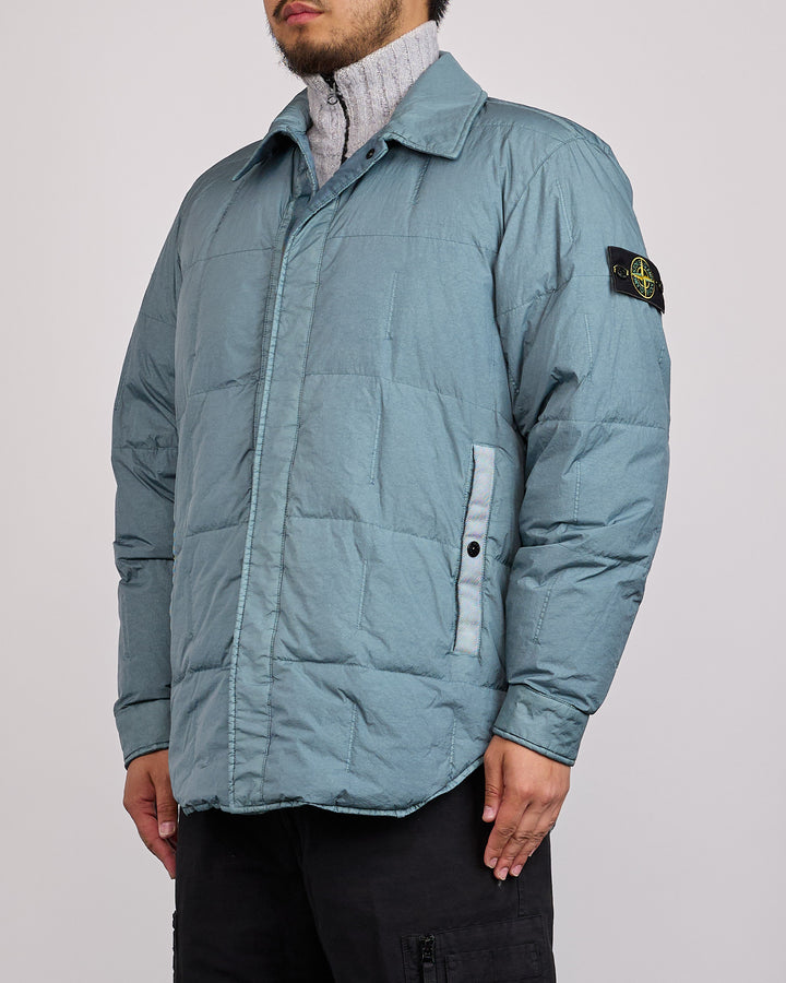 Stone Island Crinkle Reps NY Insulated Jacket Blue Acciaio