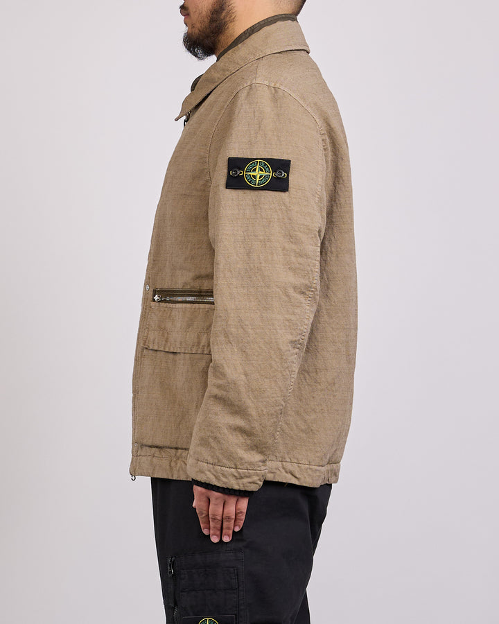 Stone Island Diagonal Cotton Field Jacket Biscuit