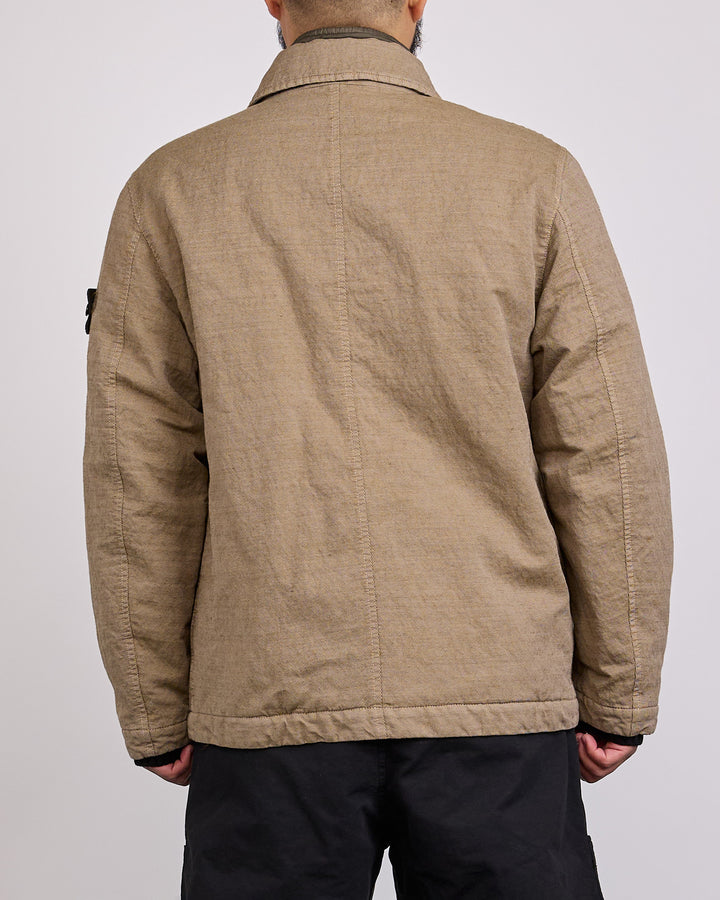 Stone Island Diagonal Cotton Field Jacket Biscuit