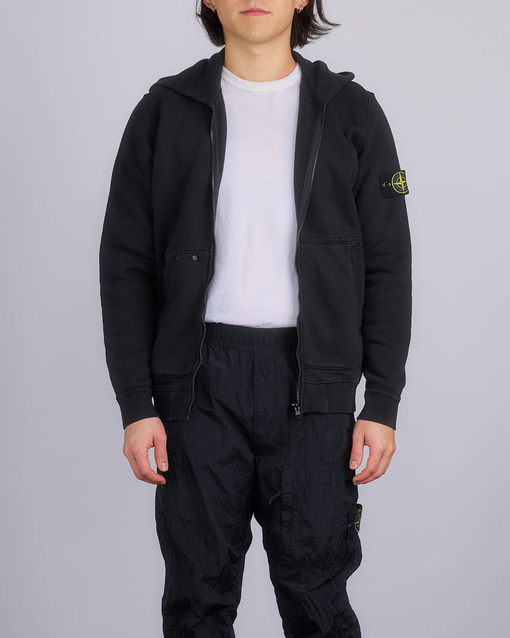 Stone Island Diagonal GD Zip Jacket Black