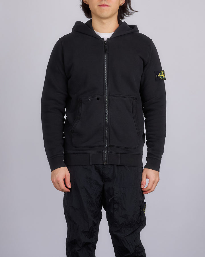 Stone Island Diagonal GD Zip Jacket Black