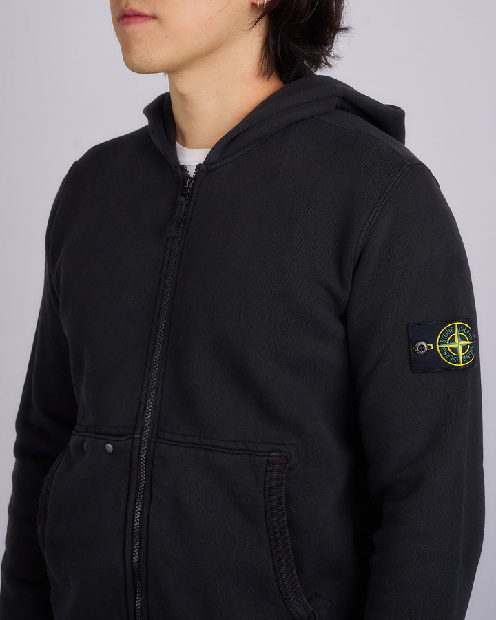 Stone Island Diagonal GD Zip Jacket Black