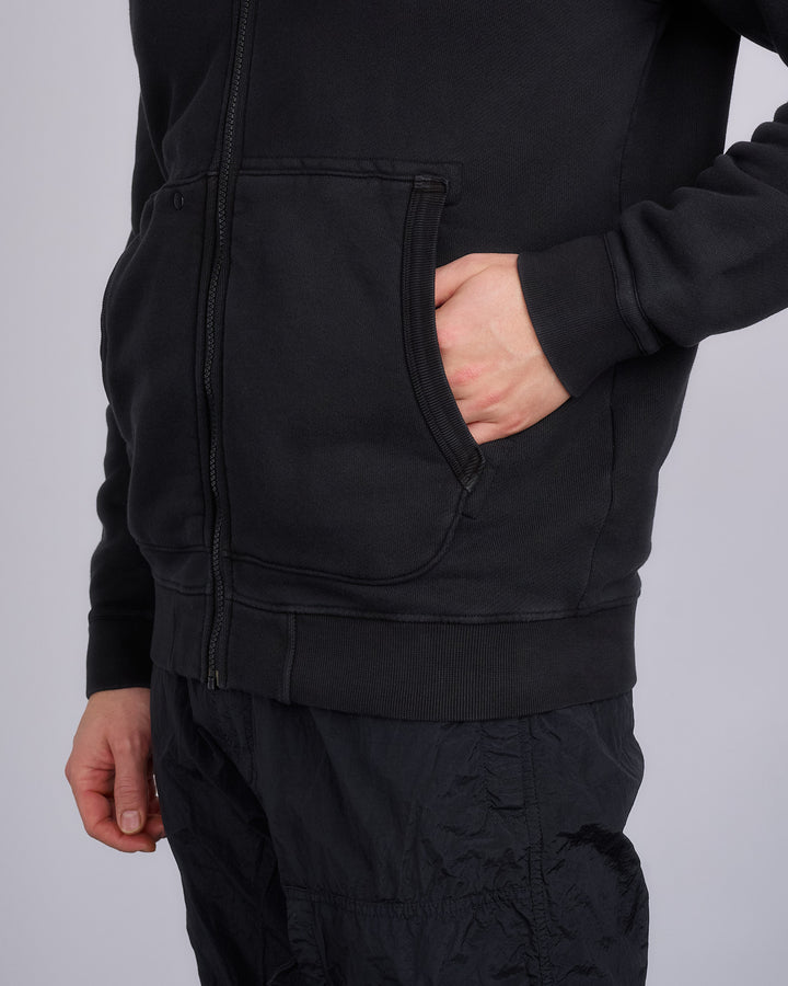 Stone Island Diagonal GD Zip Jacket Black