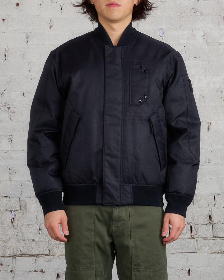 Stone Island Down Deep Wave Bomber Jacket Black